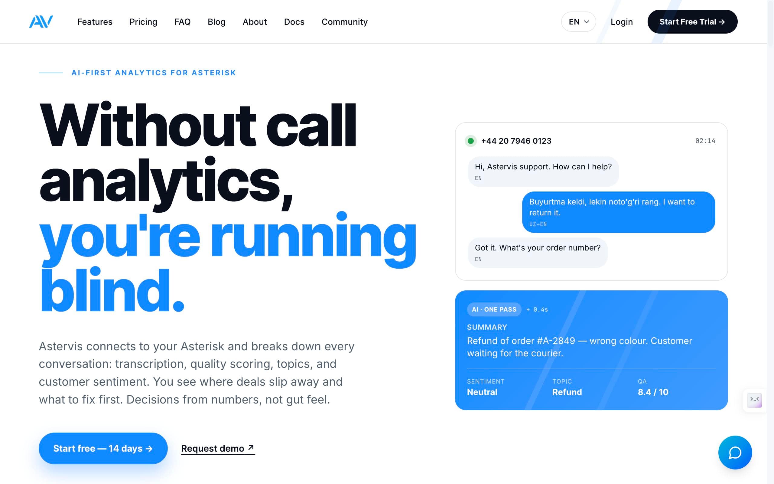 Astervis — Analytics SaaS