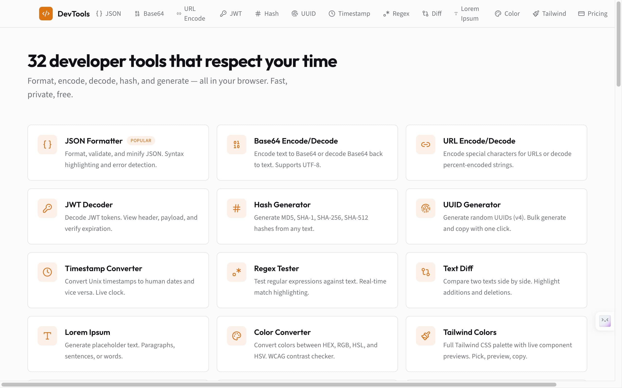 DevTools — Dev Utilities